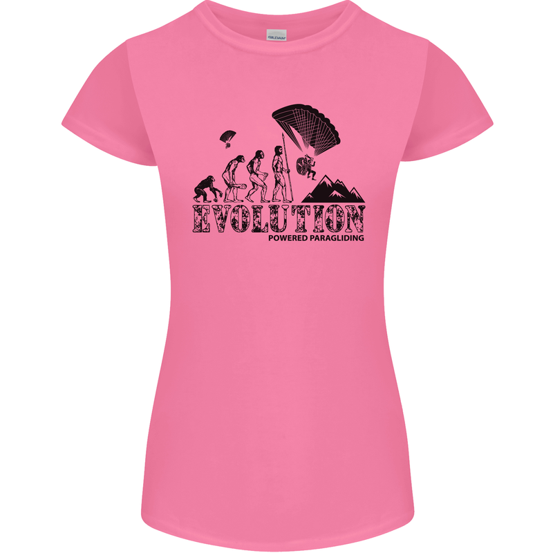 Powered Paragliding Evolution Paraglider Womens Petite Cut T-Shirt Azalea