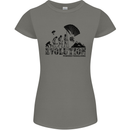 Powered Paragliding Evolution Paraglider Womens Petite Cut T-Shirt Charcoal