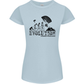 Powered Paragliding Evolution Paraglider Womens Petite Cut T-Shirt Light Blue