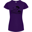 Powered Paragliding Evolution Paraglider Womens Petite Cut T-Shirt Purple