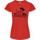 Powered Paragliding Evolution Paraglider Womens Petite Cut T-Shirt Red