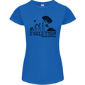 Powered Paragliding Evolution Paraglider Womens Petite Cut T-Shirt Royal Blue