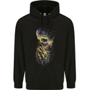 Praying Skull Gothic Biker Heavy Metal Rock Mens Hoodie Black