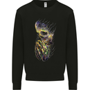 Praying Skull Gothic Biker Heavy Metal Rock Mens Sweatshirt Jumper Black