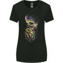 Praying Skull Gothic Biker Heavy Metal Rock Womens Wider Cut T-Shirt Black
