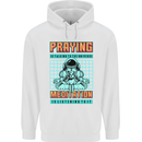 Praying and Meditation Space Universe Yoga Childrens Kids Hoodie White
