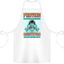 Praying and Meditation Space Universe Yoga Cotton Apron 100% Organic White