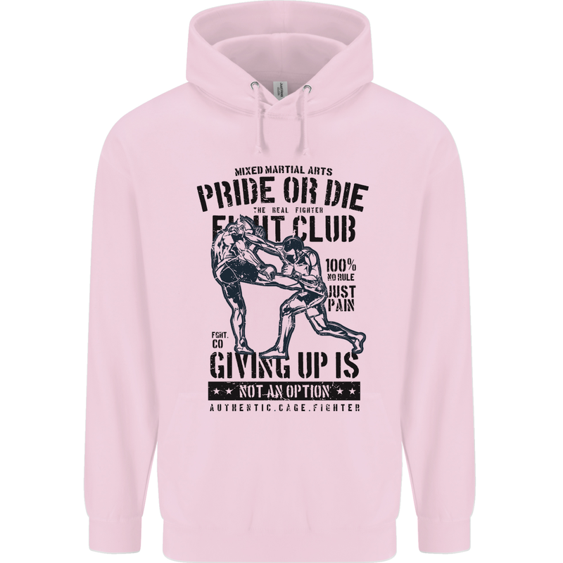 Pride MMA Muay Thai Mixed Martial Arts Childrens Kids Hoodie Light Pink