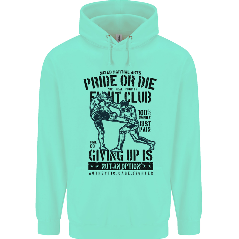 Pride MMA Muay Thai Mixed Martial Arts Childrens Kids Hoodie Peppermint