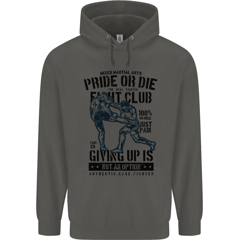 Pride MMA Muay Thai Mixed Martial Arts Childrens Kids Hoodie Storm Grey