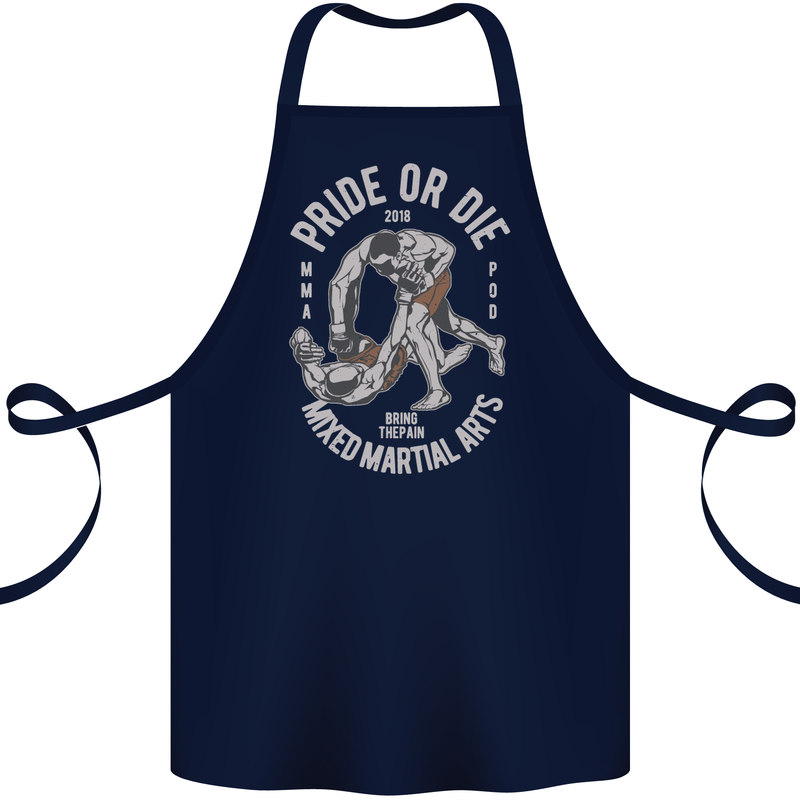 Pride MMA Muay Thai Mixed Martial Arts Cotton Apron 100% Organic Navy Blue
