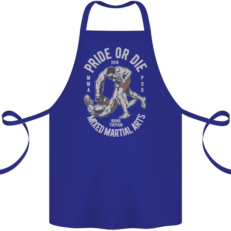 Pride MMA Muay Thai Mixed Martial Arts Cotton Apron 100% Organic Royal Blue