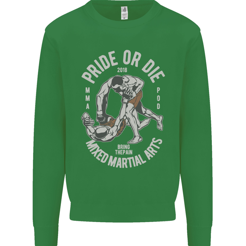 Pride MMA Muay Thai Mixed Martial Arts Kids Sweatshirt Jumper Irish Green