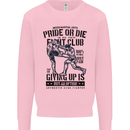 Pride MMA Muay Thai Mixed Martial Arts Kids Sweatshirt Jumper Light Pink