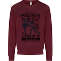 Pride MMA Muay Thai Mixed Martial Arts Kids Sweatshirt Jumper Maroon