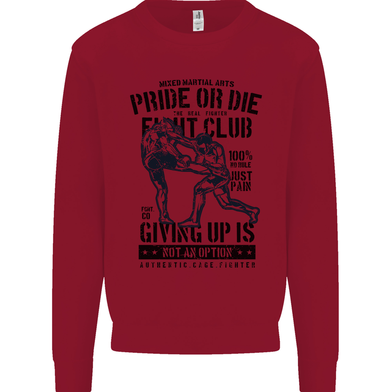 Pride MMA Muay Thai Mixed Martial Arts Kids Sweatshirt Jumper Red