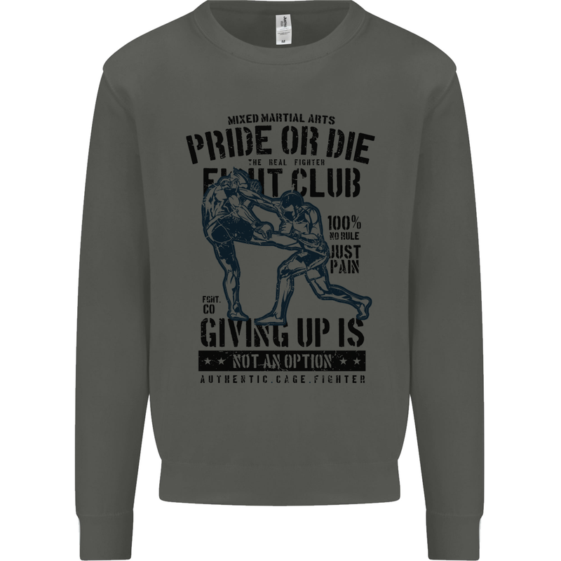 Pride MMA Muay Thai Mixed Martial Arts Kids Sweatshirt Jumper Storm Grey