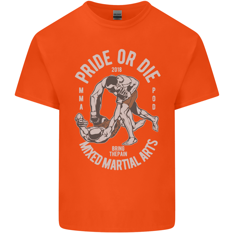Pride MMA Muay Thai Mixed Martial Arts Kids T-Shirt Childrens Orange