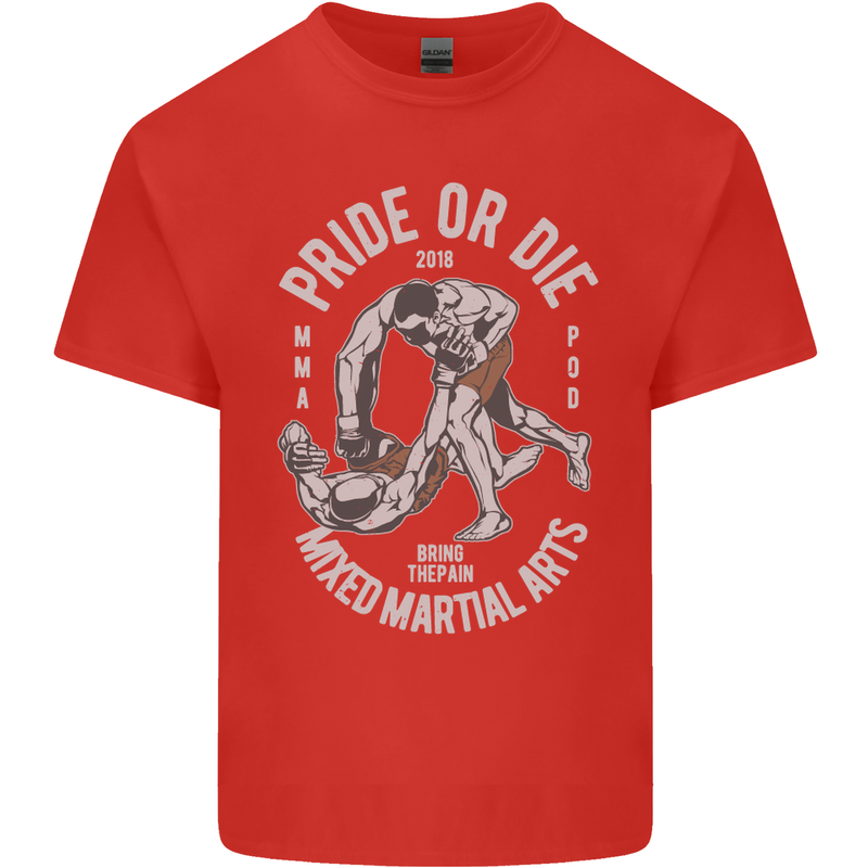 Pride MMA Muay Thai Mixed Martial Arts Kids T-Shirt Childrens Red