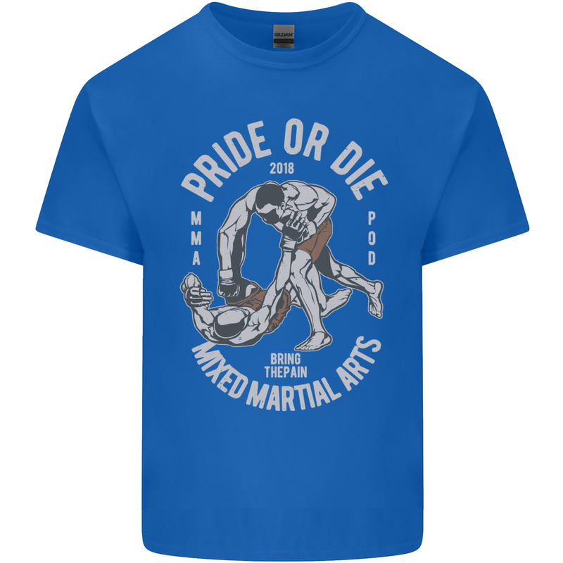 Pride MMA Muay Thai Mixed Martial Arts Kids T-Shirt Childrens Royal Blue