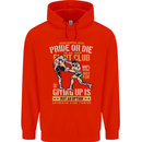 Pride MMA Muay Thai Mixed Martial Arts Mens 80% Cotton Hoodie Bright Red