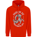 Pride MMA Muay Thai Mixed Martial Arts Mens 80% Cotton Hoodie Bright Red
