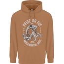 Pride MMA Muay Thai Mixed Martial Arts Mens 80% Cotton Hoodie Caramel Latte