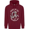 Pride MMA Muay Thai Mixed Martial Arts Mens 80% Cotton Hoodie Maroon