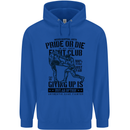 Pride MMA Muay Thai Mixed Martial Arts Mens 80% Cotton Hoodie Royal Blue