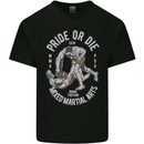 Pride MMA Muay Thai Mixed Martial Arts Mens Cotton T-Shirt Tee Top Black