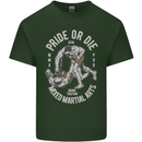 Pride MMA Muay Thai Mixed Martial Arts Mens Cotton T-Shirt Tee Top Forest Green