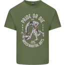Pride MMA Muay Thai Mixed Martial Arts Mens Cotton T-Shirt Tee Top Military Green