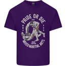 Pride MMA Muay Thai Mixed Martial Arts Mens Cotton T-Shirt Tee Top Purple