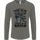 Pride MMA Muay Thai Mixed Martial Arts Mens Long Sleeve T-Shirt Charcoal