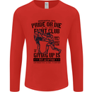 Pride MMA Muay Thai Mixed Martial Arts Mens Long Sleeve T-Shirt Red