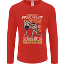 Pride MMA Muay Thai Mixed Martial Arts Mens Long Sleeve T-Shirt Red