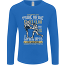 Pride MMA Muay Thai Mixed Martial Arts Mens Long Sleeve T-Shirt Royal Blue