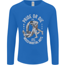 Pride MMA Muay Thai Mixed Martial Arts Mens Long Sleeve T-Shirt Royal Blue