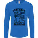 Pride MMA Muay Thai Mixed Martial Arts Mens Long Sleeve T-Shirt Royal Blue