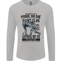 Pride MMA Muay Thai Mixed Martial Arts Mens Long Sleeve T-Shirt Sports Grey