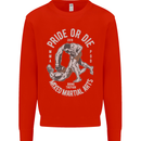 Pride MMA Muay Thai Mixed Martial Arts Mens Sweatshirt Jumper Bright Red