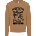 Pride MMA Muay Thai Mixed Martial Arts Mens Sweatshirt Jumper Caramel Latte