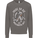 Pride MMA Muay Thai Mixed Martial Arts Mens Sweatshirt Jumper Charcoal