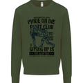 Pride MMA Muay Thai Mixed Martial Arts Mens Sweatshirt Jumper Forest Green