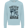 Pride MMA Muay Thai Mixed Martial Arts Mens Sweatshirt Jumper Light Blue