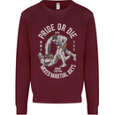 Pride MMA Muay Thai Mixed Martial Arts Mens Sweatshirt Jumper Maroon
