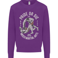 Pride MMA Muay Thai Mixed Martial Arts Mens Sweatshirt Jumper Purple