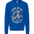 Pride MMA Muay Thai Mixed Martial Arts Mens Sweatshirt Jumper Royal Blue