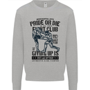 Pride MMA Muay Thai Mixed Martial Arts Mens Sweatshirt Jumper Sports Grey