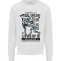 Pride MMA Muay Thai Mixed Martial Arts Mens Sweatshirt Jumper White